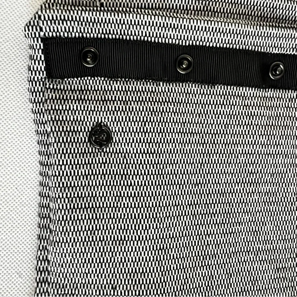 Lululemon Vinyasa Scarf Rulu Mini Check Pique White Heathered Black Reversible